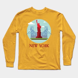 New York City NYC Manhattan I Love NYC Visitor Tourist Travellers Tee Long Sleeve T-Shirt